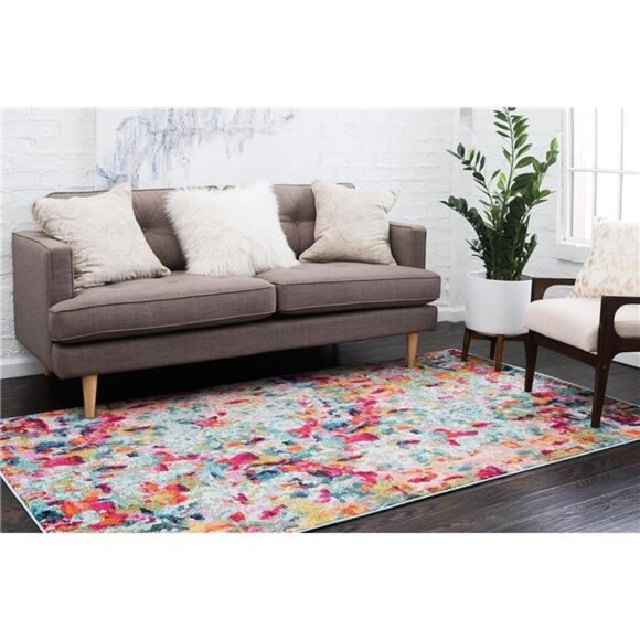 Unique Loom Chromatic Collection Area Rug - Champagne (8' x 10' Rectangle - Picture 3 of 7